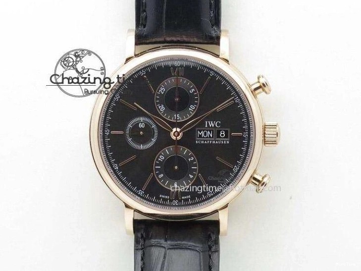 MIROTIME 0705 Mark XVIII IW327006 Titanium M+F 1:1 Best Edition Black Dial on Brown Leather Strap A Efficient 7052